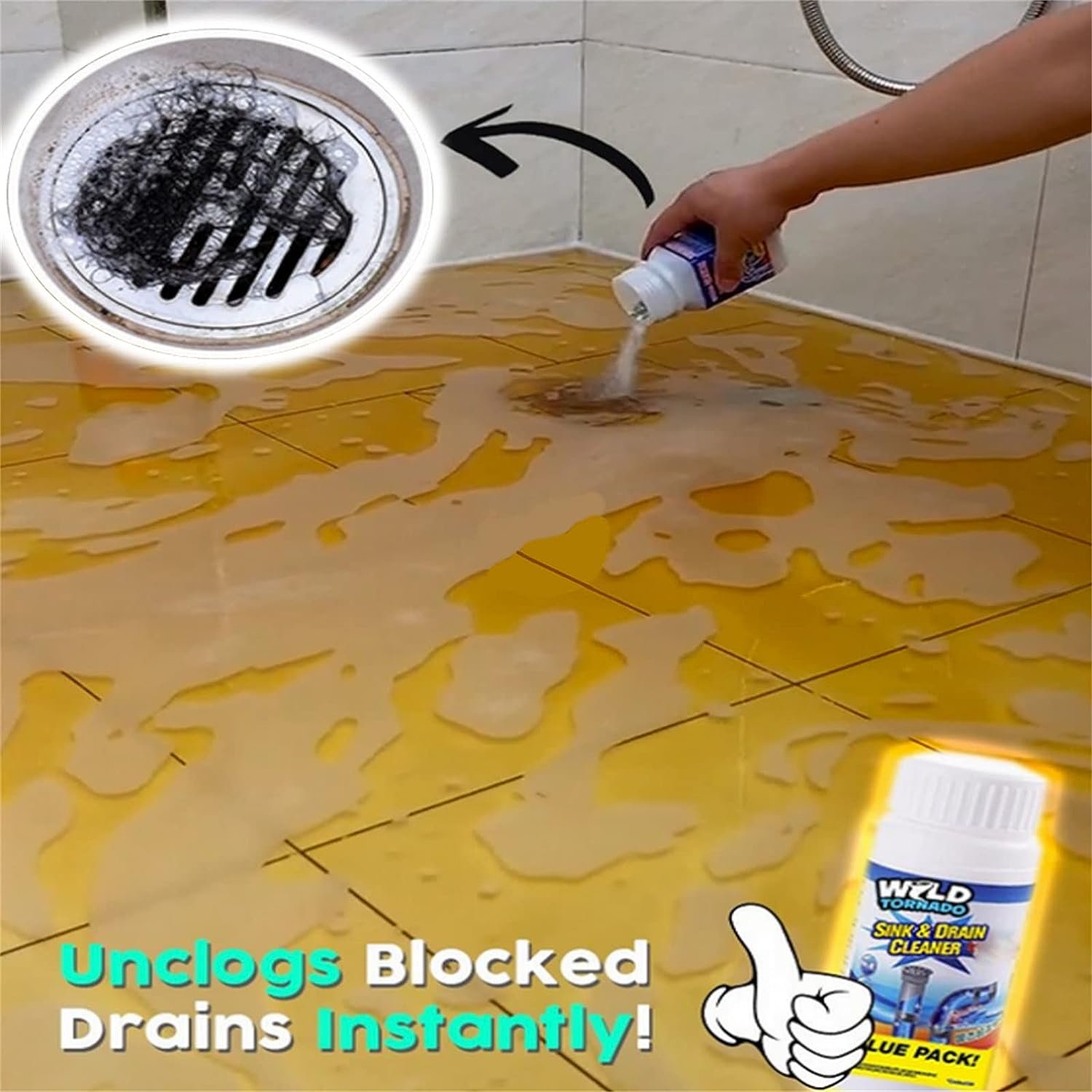 Powerful Sink and Drain Cleaner, Super Clog Remover (110 Gm)
