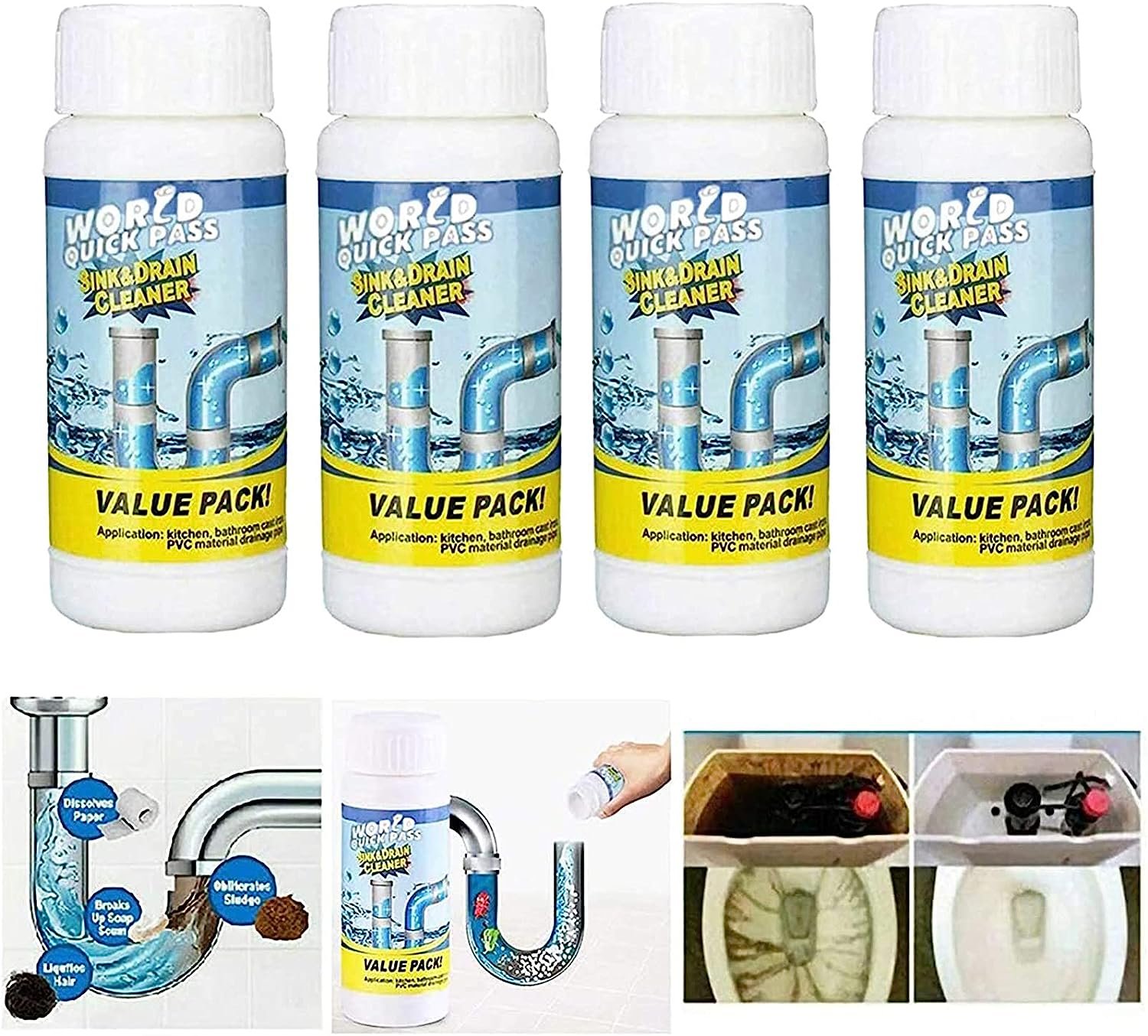 Powerful Sink and Drain Cleaner, Super Clog Remover (110 Gm)