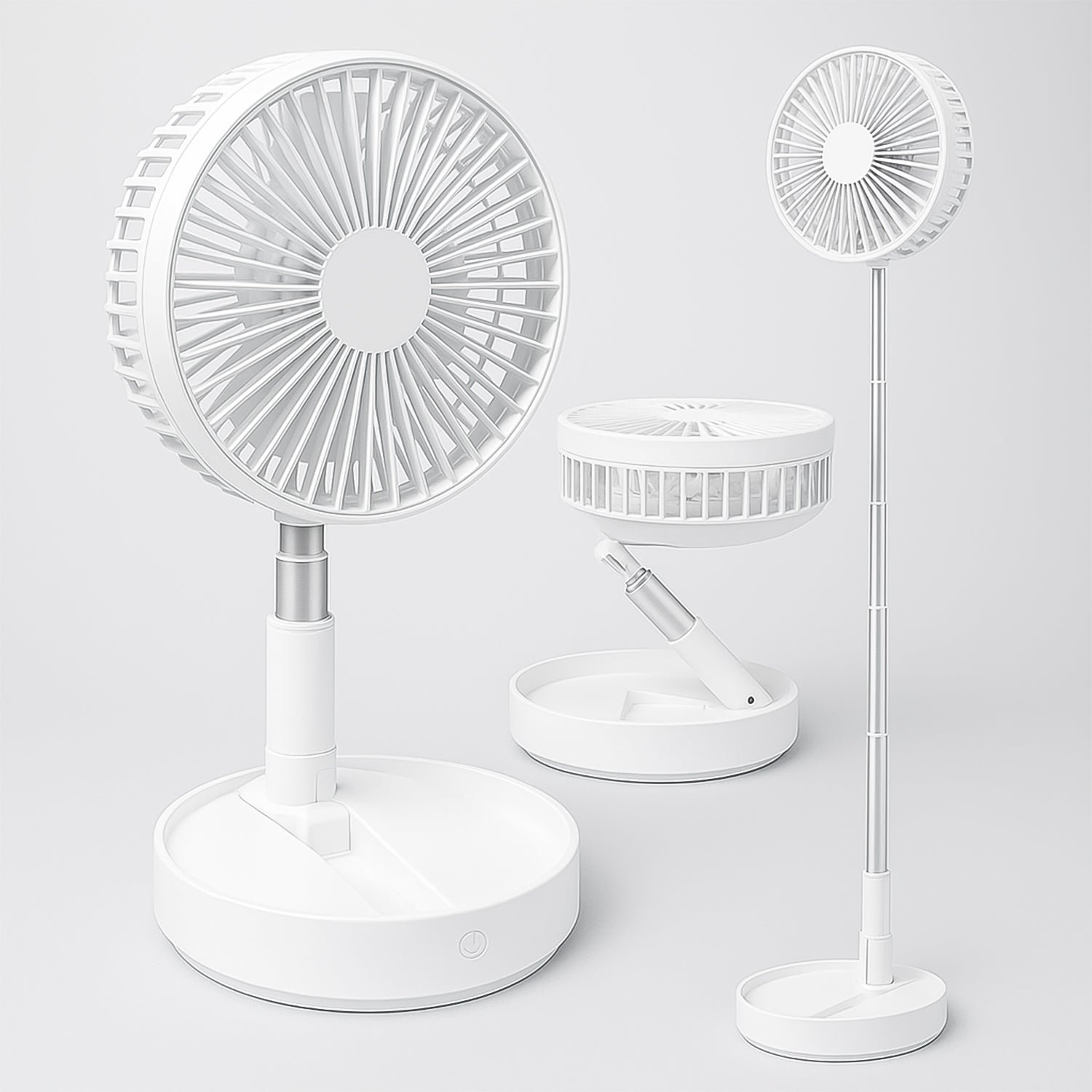 Telescopic Foldable Electric Desktop Fan – Adjustable & Portable