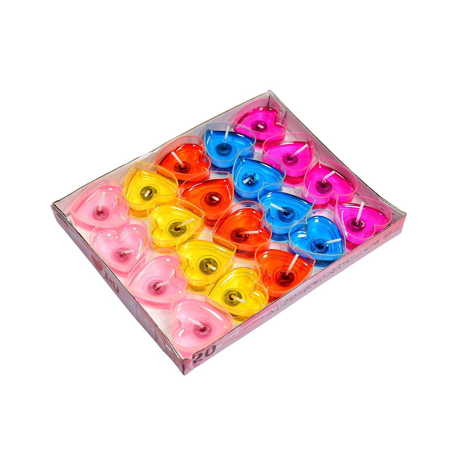 Heart Shape Wax Scented Candles, Diwali (Pack of 20 pcs)