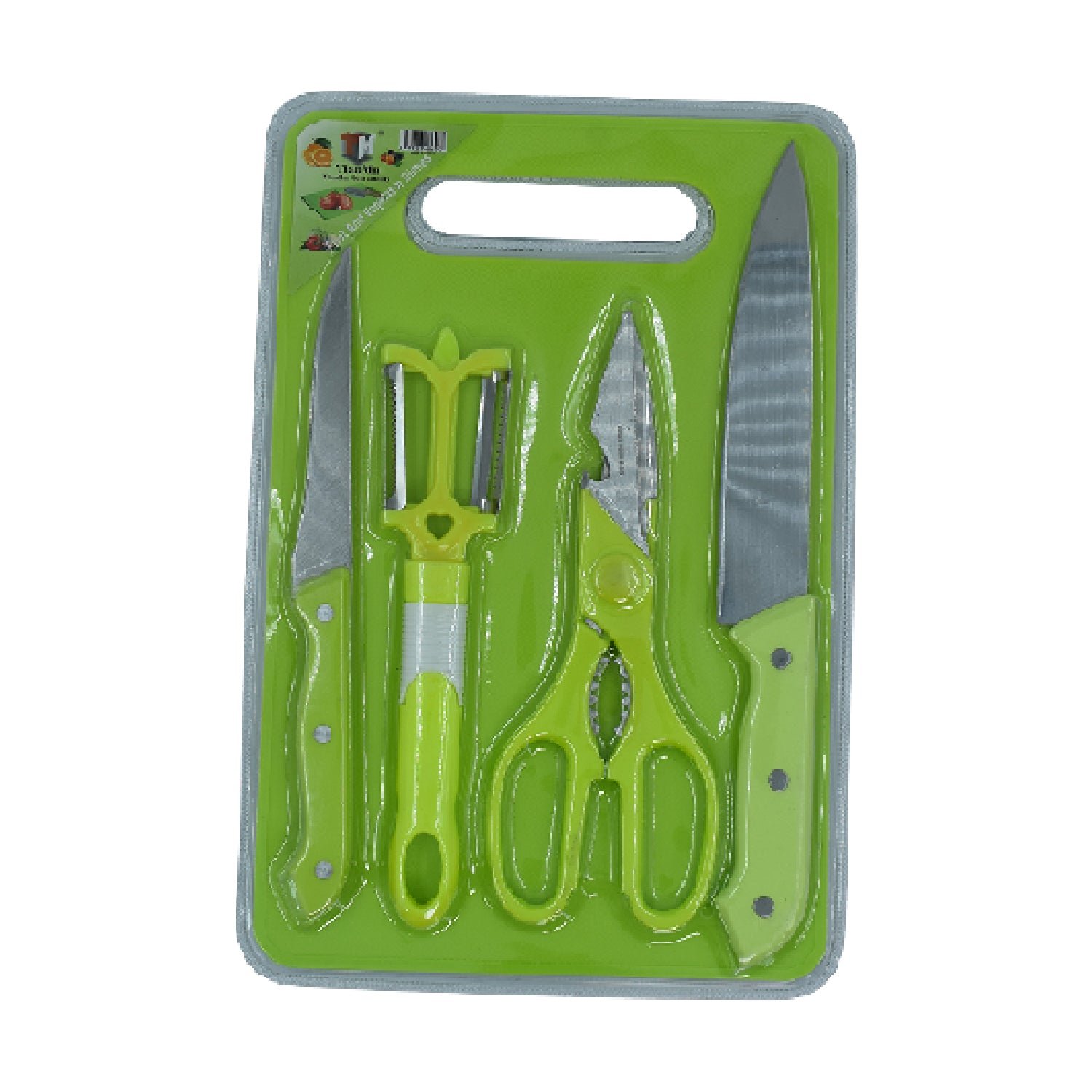 Plastic Chopping Board with Knife Set Scissor and Wine Opener for  Cutting