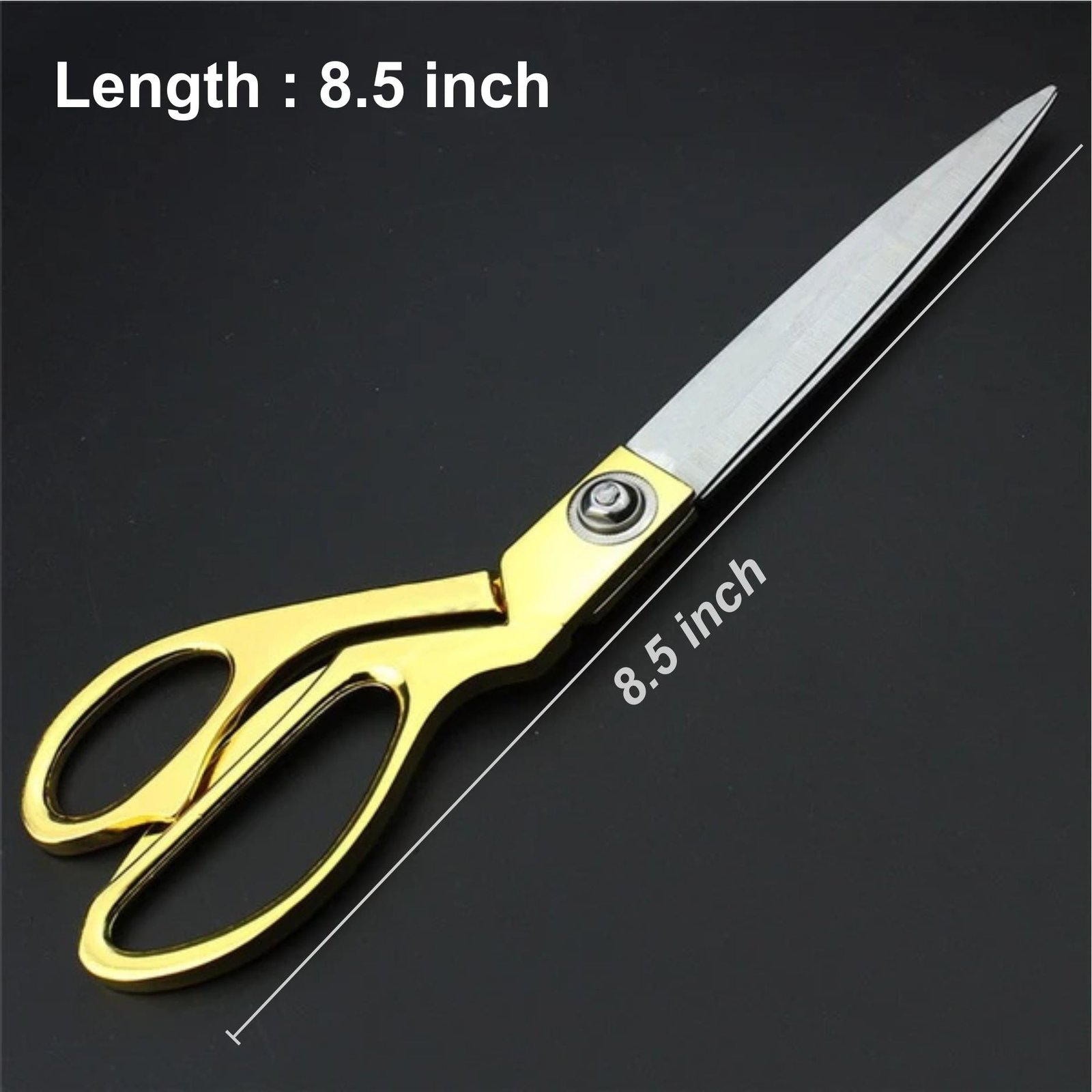 Stainless Steel Tailoring Scissor Sharp Cloth Cutting (8.5inch) (Golden)