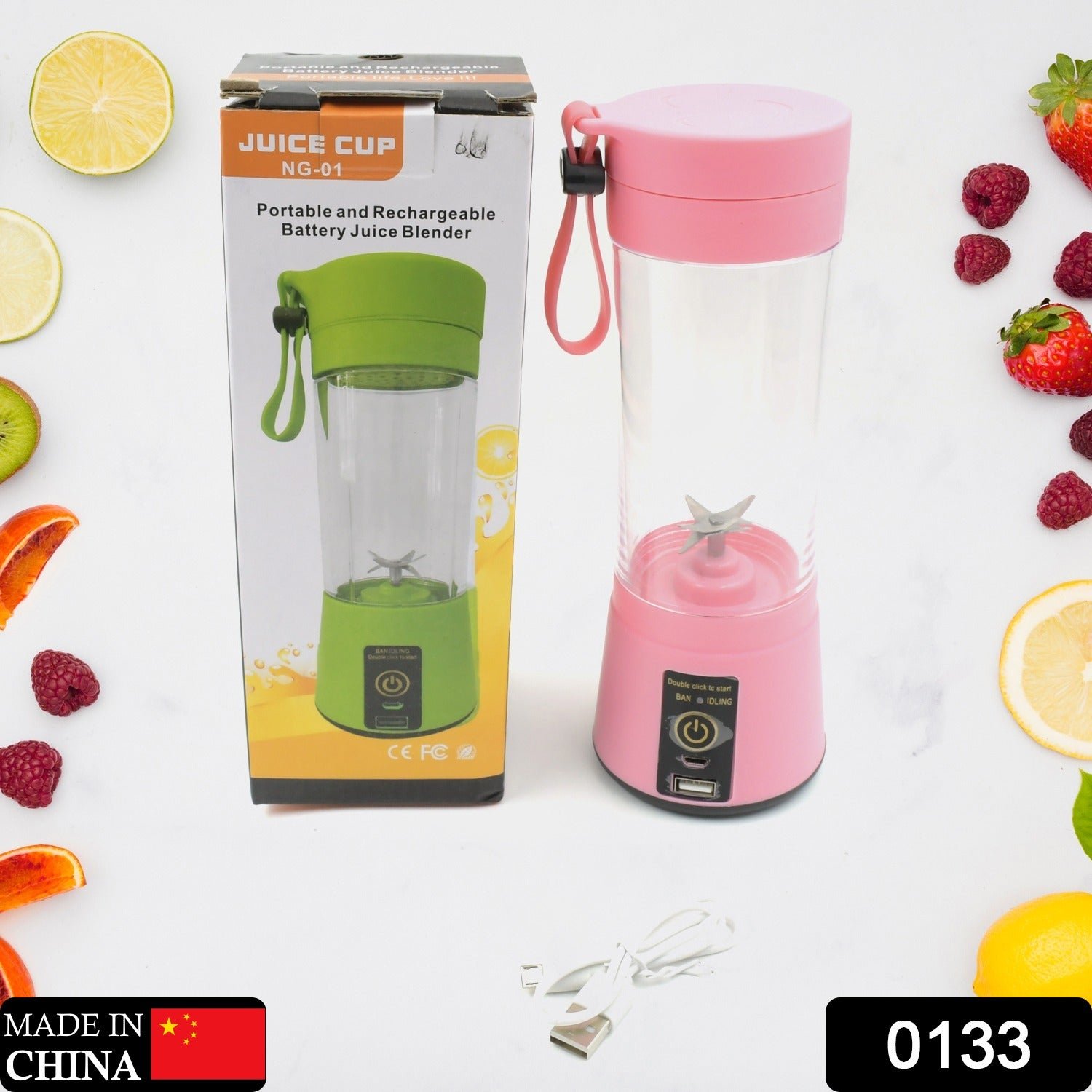 Portable USB Electric Juicer – 6-Blades Protein Shaker Blender Cup (380 ML)