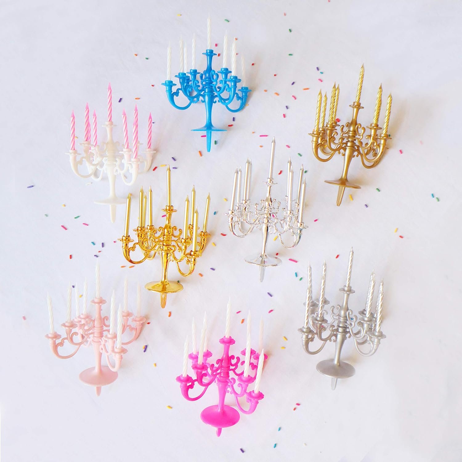 Luxury Birthday Candle Set – Elegant Cake Toppers & Holders for Parties & Events
