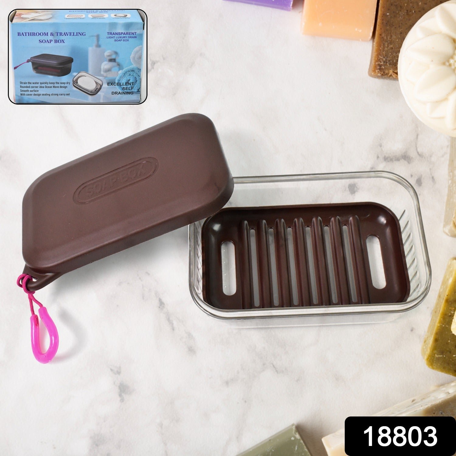 Bathroom & Travel Plastic Soap Box with Lid ,Sabudani (1 Pc)