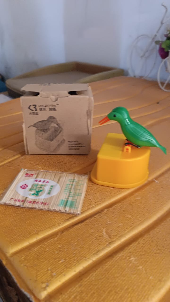 Portable Automatic Bird Toothpick Storage Box