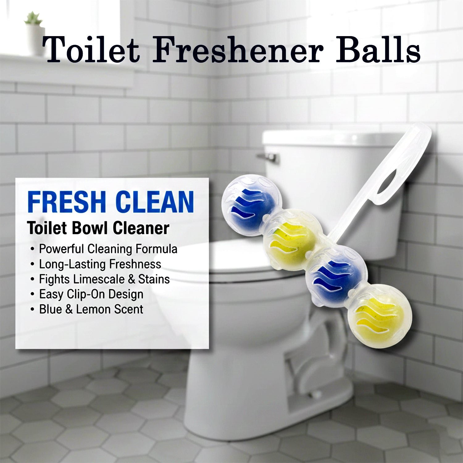 Toilet Cleaning Balls with Automatic Toilet Bowl Cleaner 1 Set
