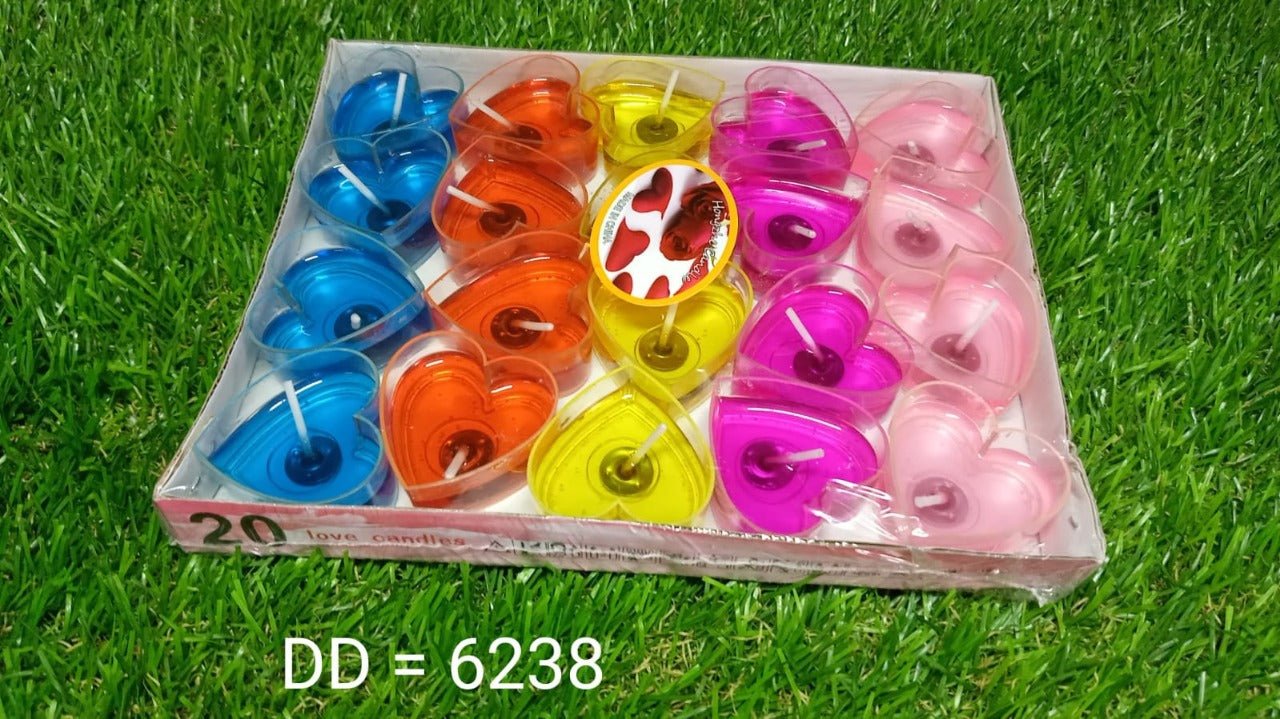 Heart Shape Wax Scented Candles, Diwali (Pack of 20 pcs)