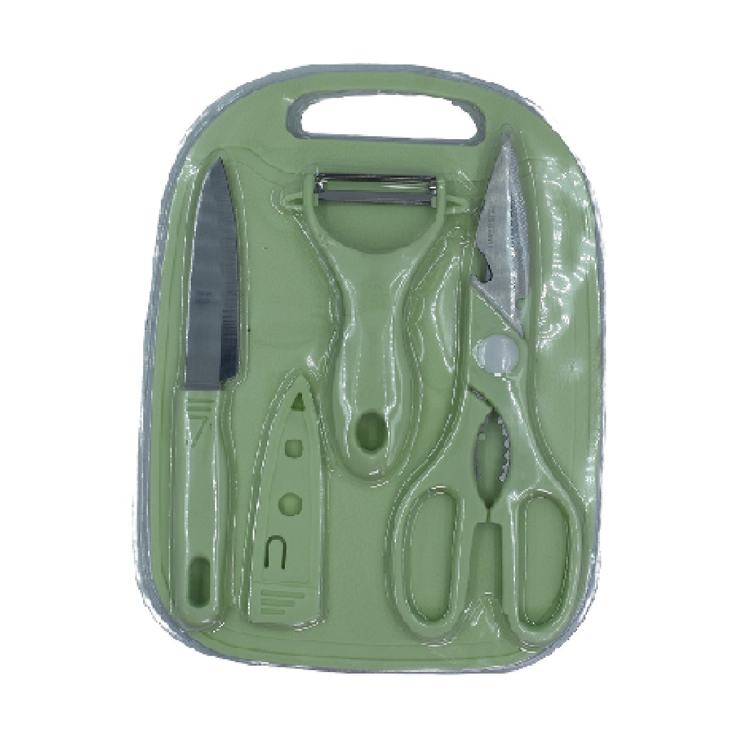 Plastic Chopping Board with Knife Set Scissor and Wine Opener for  Cutting