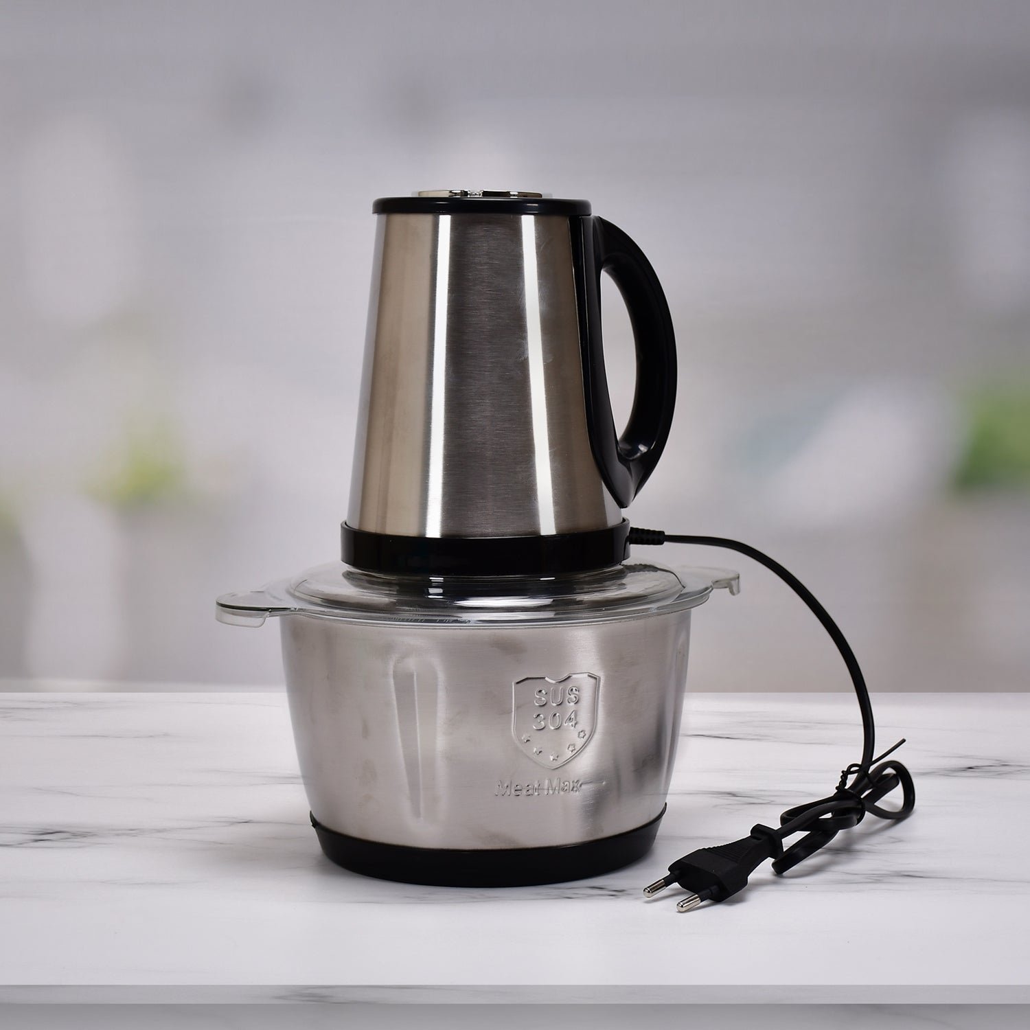 STAINLESS STEEL ELECTRIC MEAT GRINDERS WITH BOWL  (2L, 250WATTS)