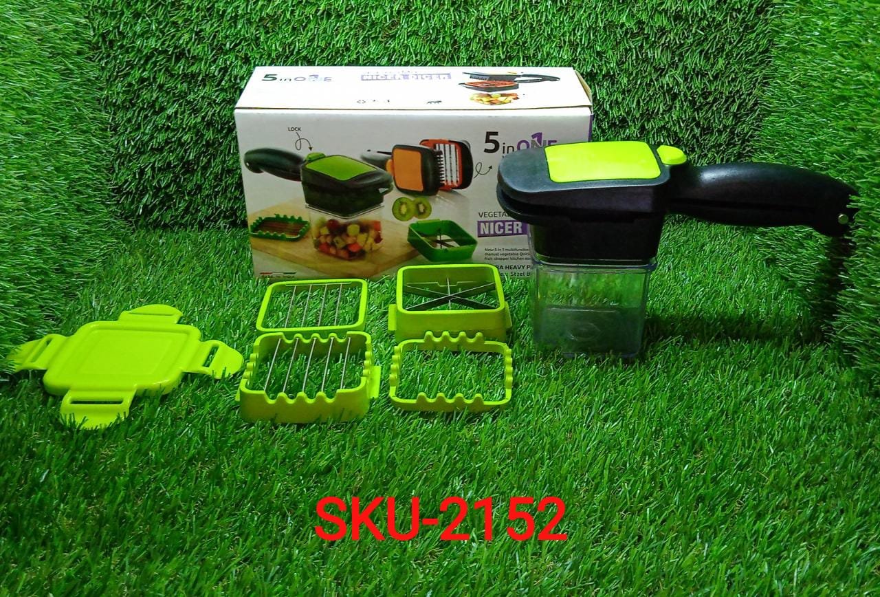 Premium Vegetable Dicer Multi Chopper Set 5 in 1 Cutting Blades