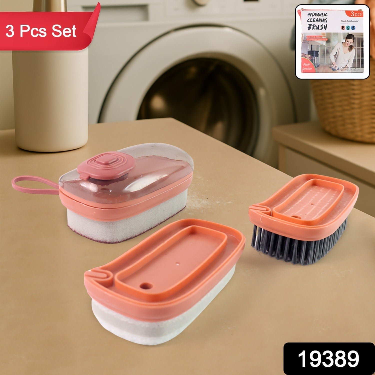 Multipurpose Hydraulic Cleaning Brush Set (3 Pc)