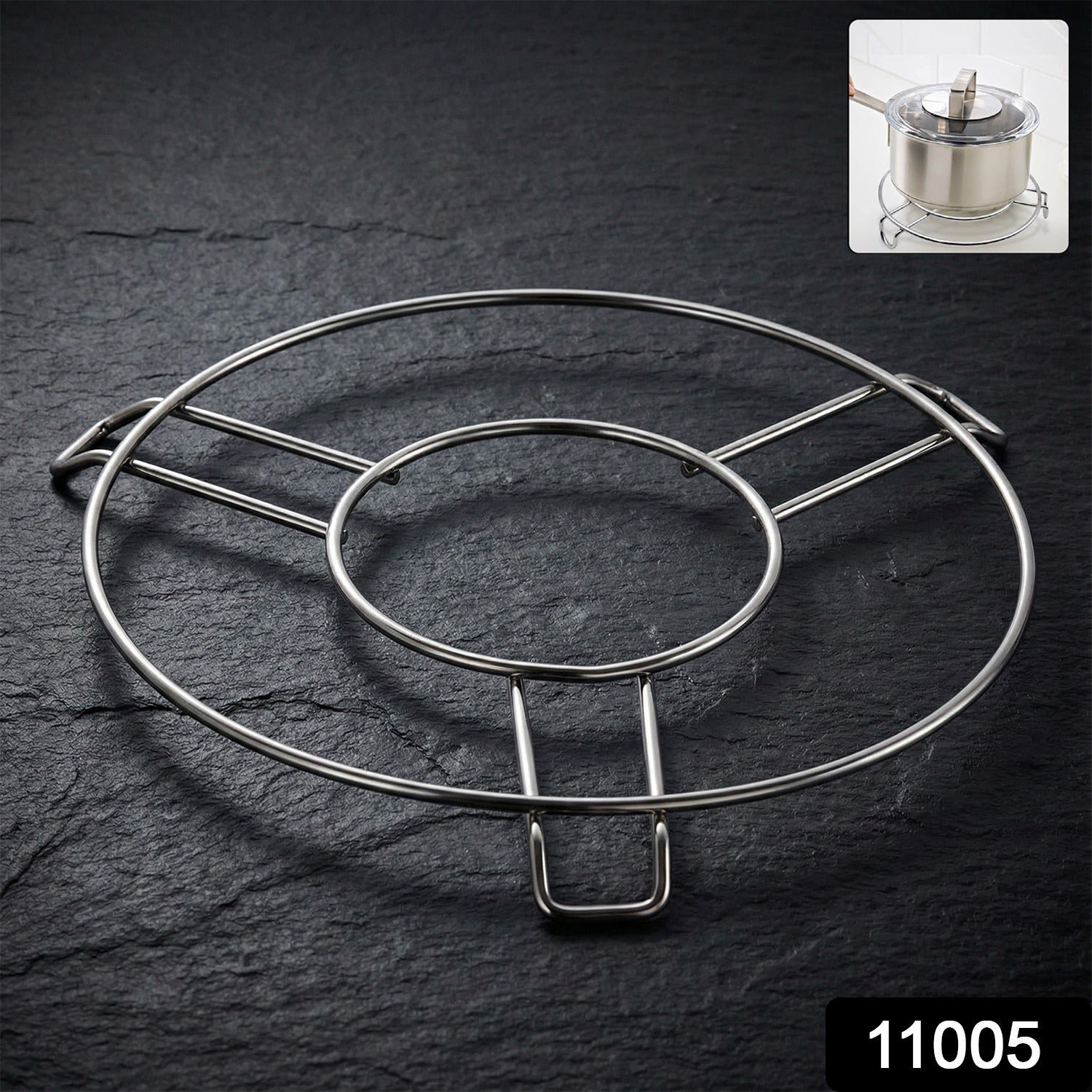 Stainless Steel Round Table Ring Hot Pot Stand (1 Pc)