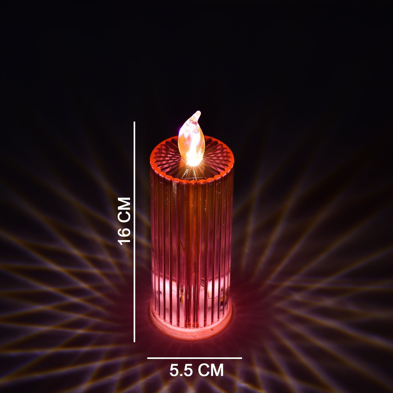 Big Simple Candles for Home Decoration, Crystal Candle Lights, Diwali (Multicolor)