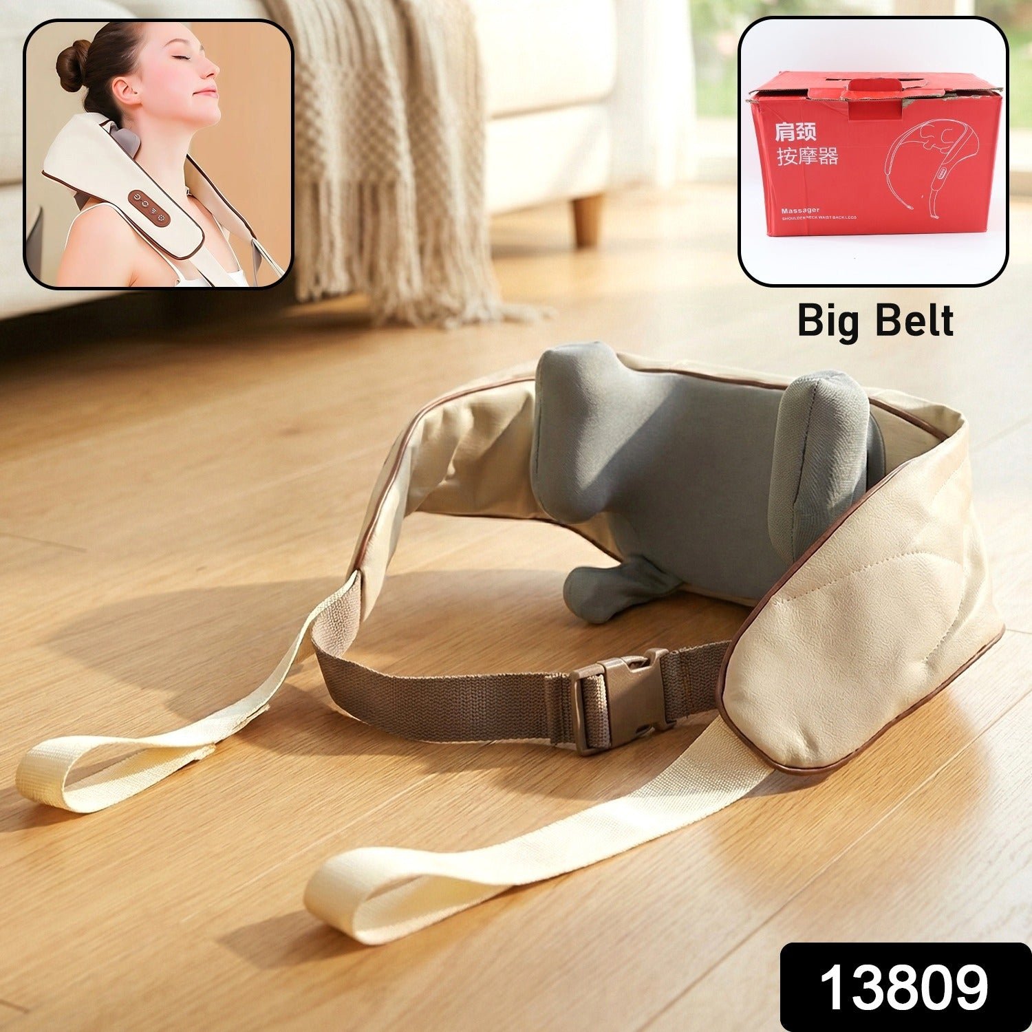 Adjustable Neck & Shoulder Massager Big Belt (1 Pc)
