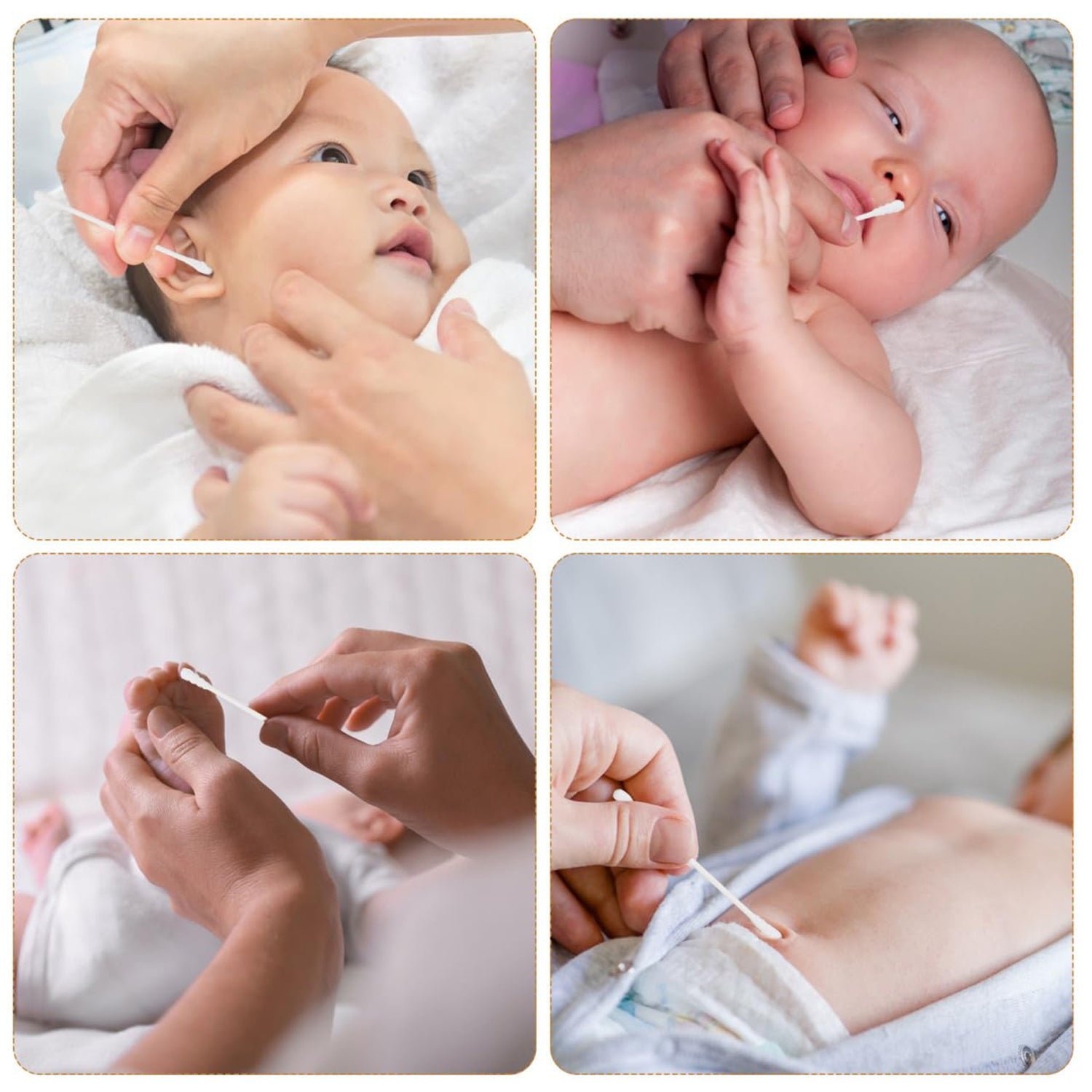 Premium Ultra-Soft Baby Cotton Swabs (200 Pc)