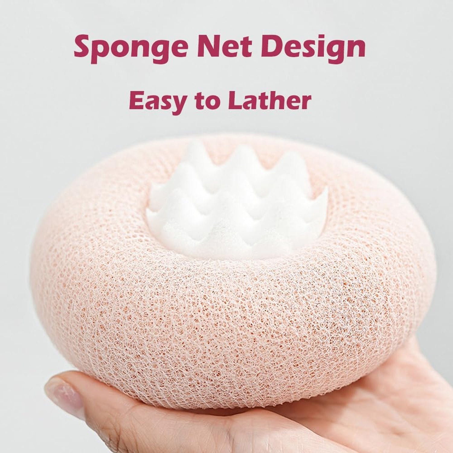 Premium Soft Exfoliating Round Bath Scrubber (1 Pc)