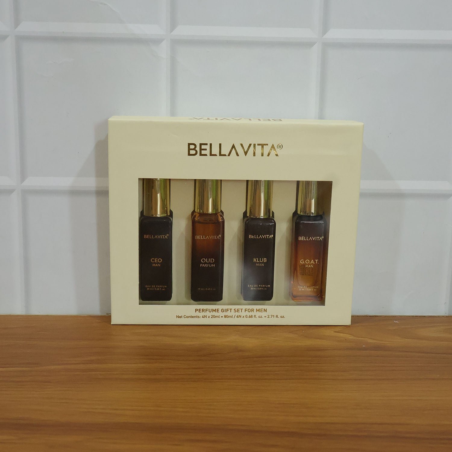 Bellavita Men’s Luxury Perfume Gift Set (4 Pc, 20 ML Each)
