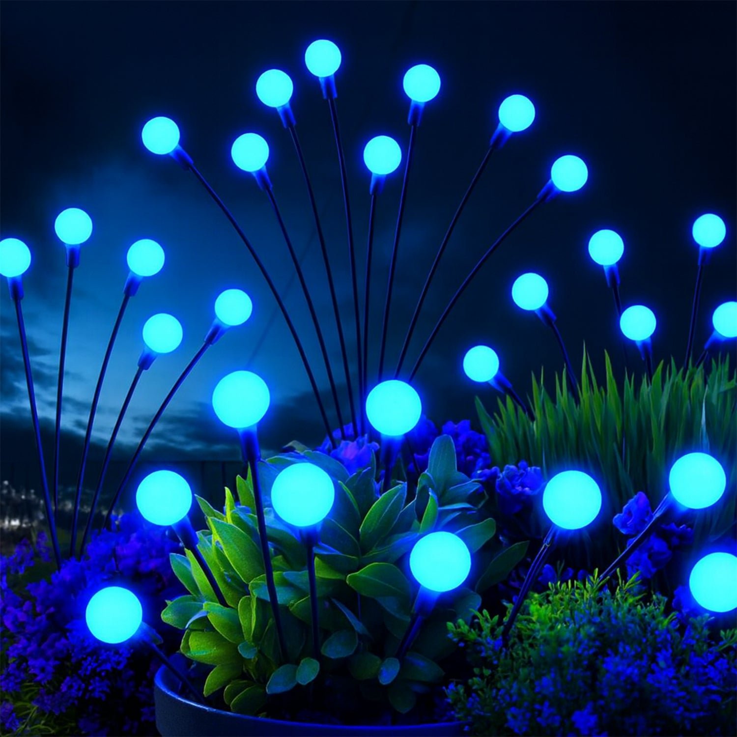 Solar LED Fiber Optic Garden Light - (1 Pc / Mix LED LIght)