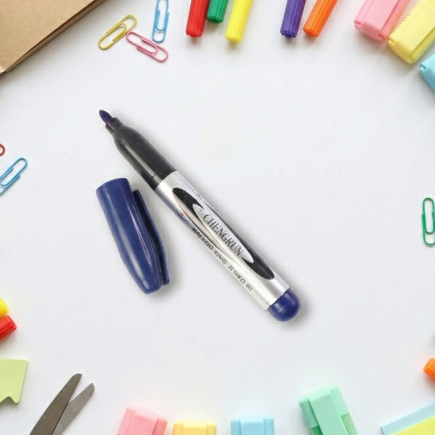 Premium Permanent Blue Marker Pen (1 Pc)