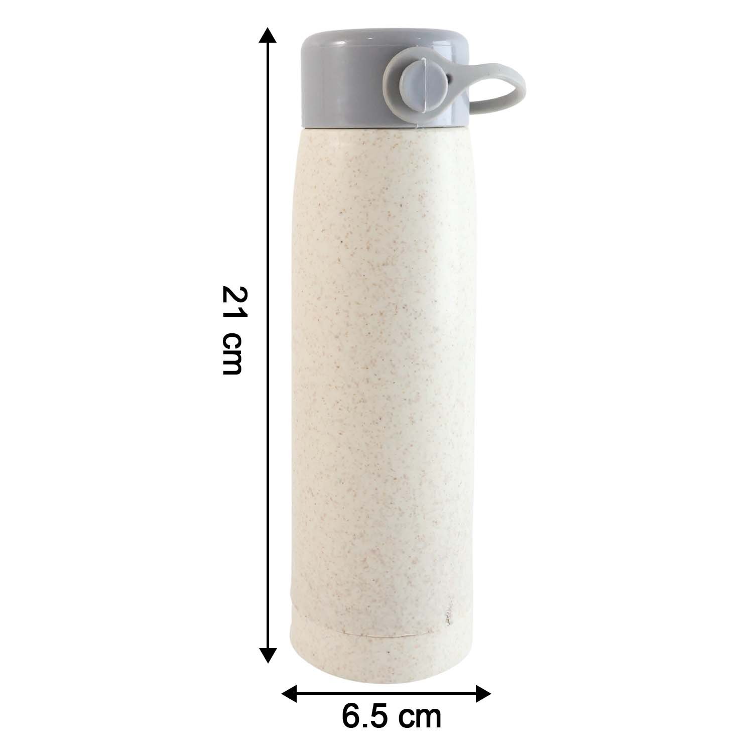 Creative Wheat Glass Water Bottle with Phone Holder (380ml)