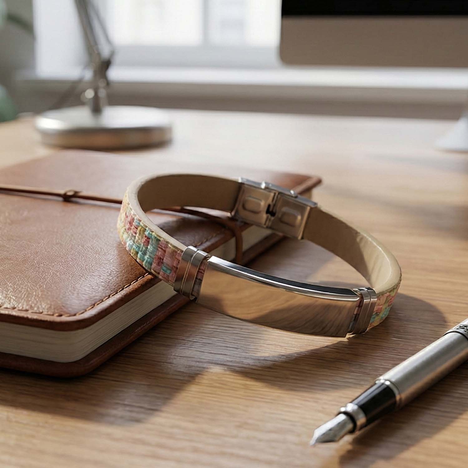 Premium Fancy Wrist Bracelet with Multicolor Woven Design (1 Pc / Mix Design Belt)