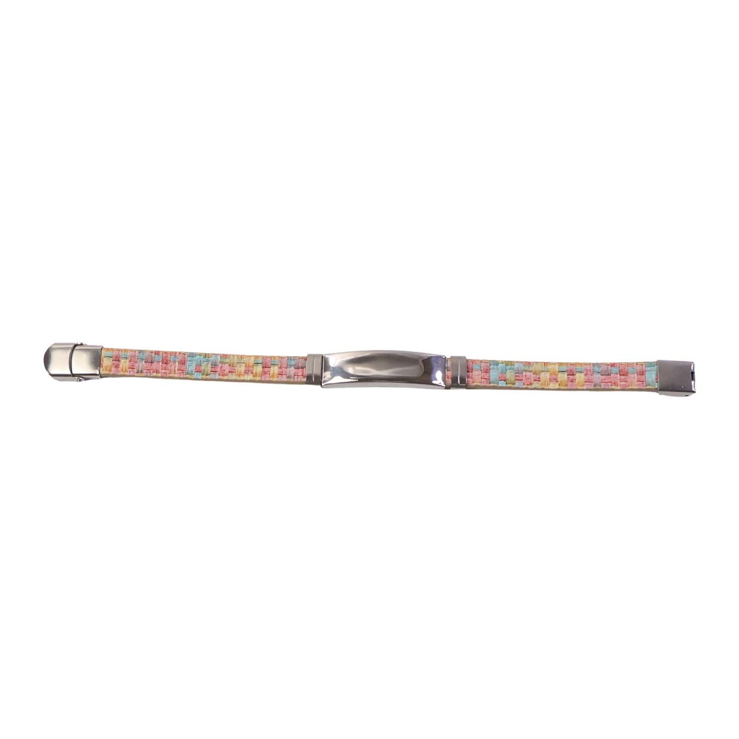 Premium Fancy Wrist Bracelet with Multicolor Woven Design (1 Pc / Mix Design Belt)