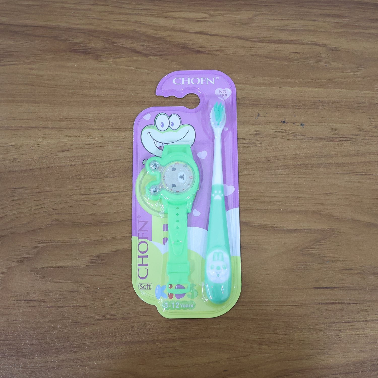 Kids Toothbrush and Cartoon Watch Toy Set