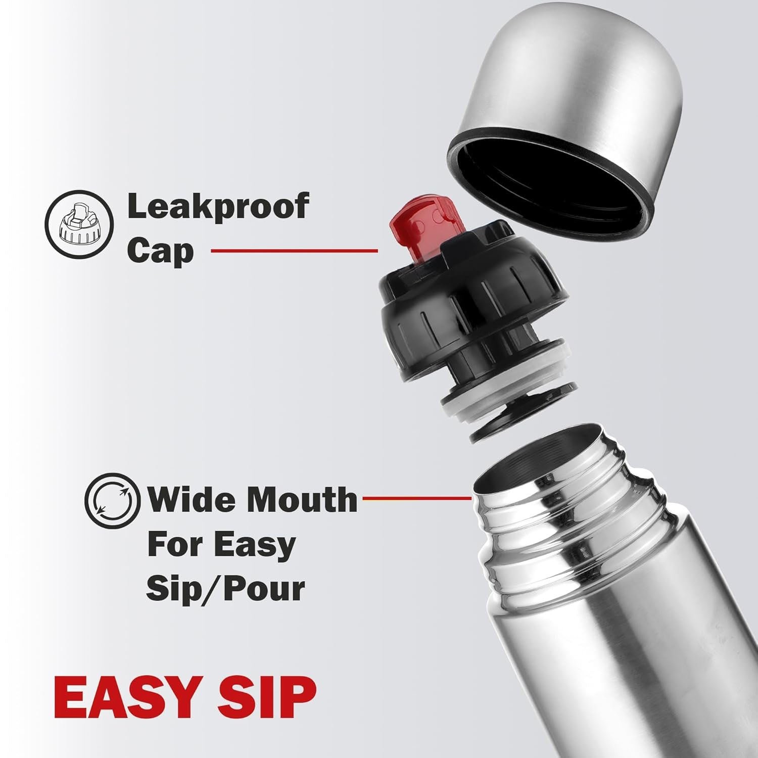 Bullet Style Stainless Steel Vacuum Insulated Water Bottle 1000 ML