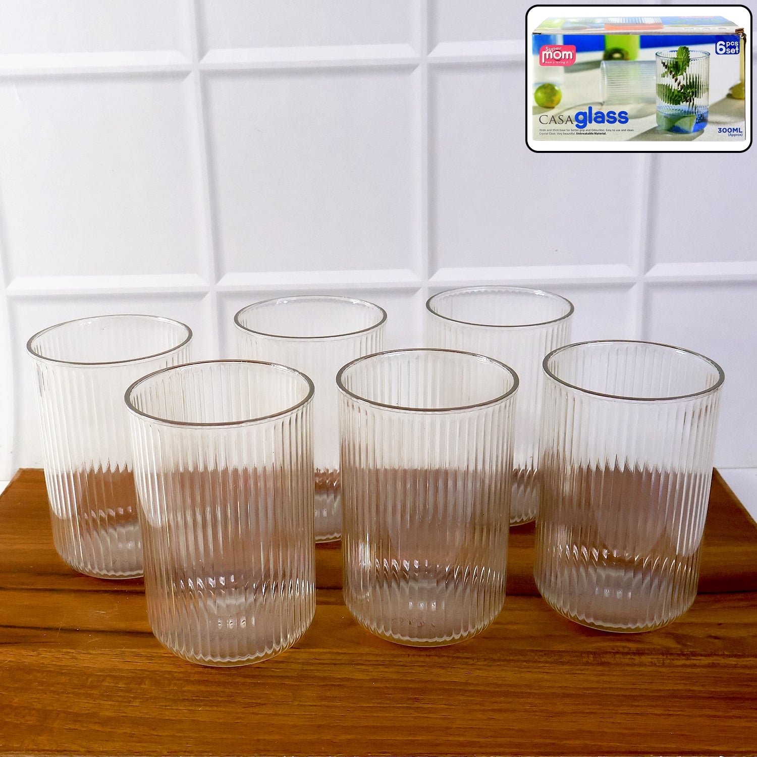 Supermom Plastic Casa Glass Set (6 Pc)