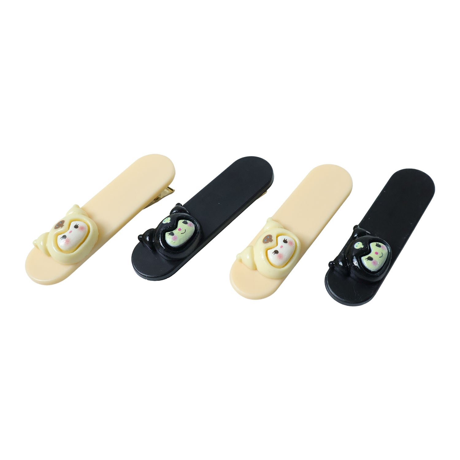 Cute Cartoon Character Decorative Hair Clips Set (4 Pc)
