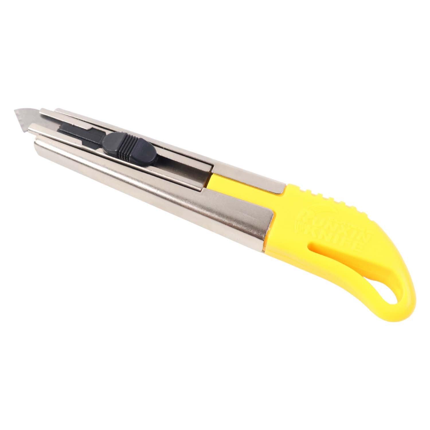 Heavy-Duty Stainless Steel Body Utility Cutter Knife (1 Pc / With 2 Extra Blade)