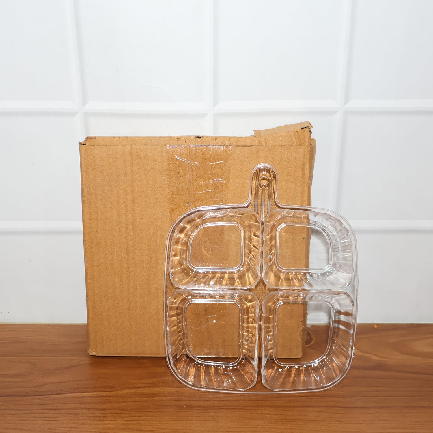 Plastic Kitchen Trays for Serving (4 Compartment / 1 Pc)