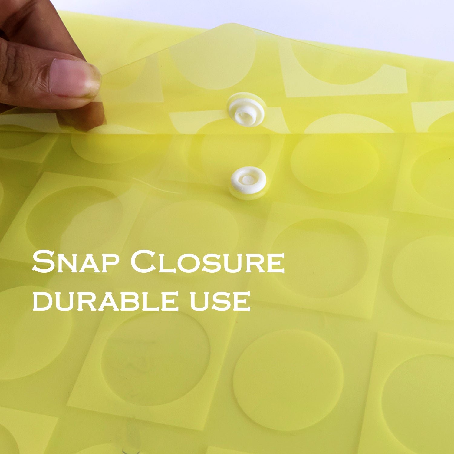 Mix Design A4 Plastic Document Folder with Patterned Button Closure