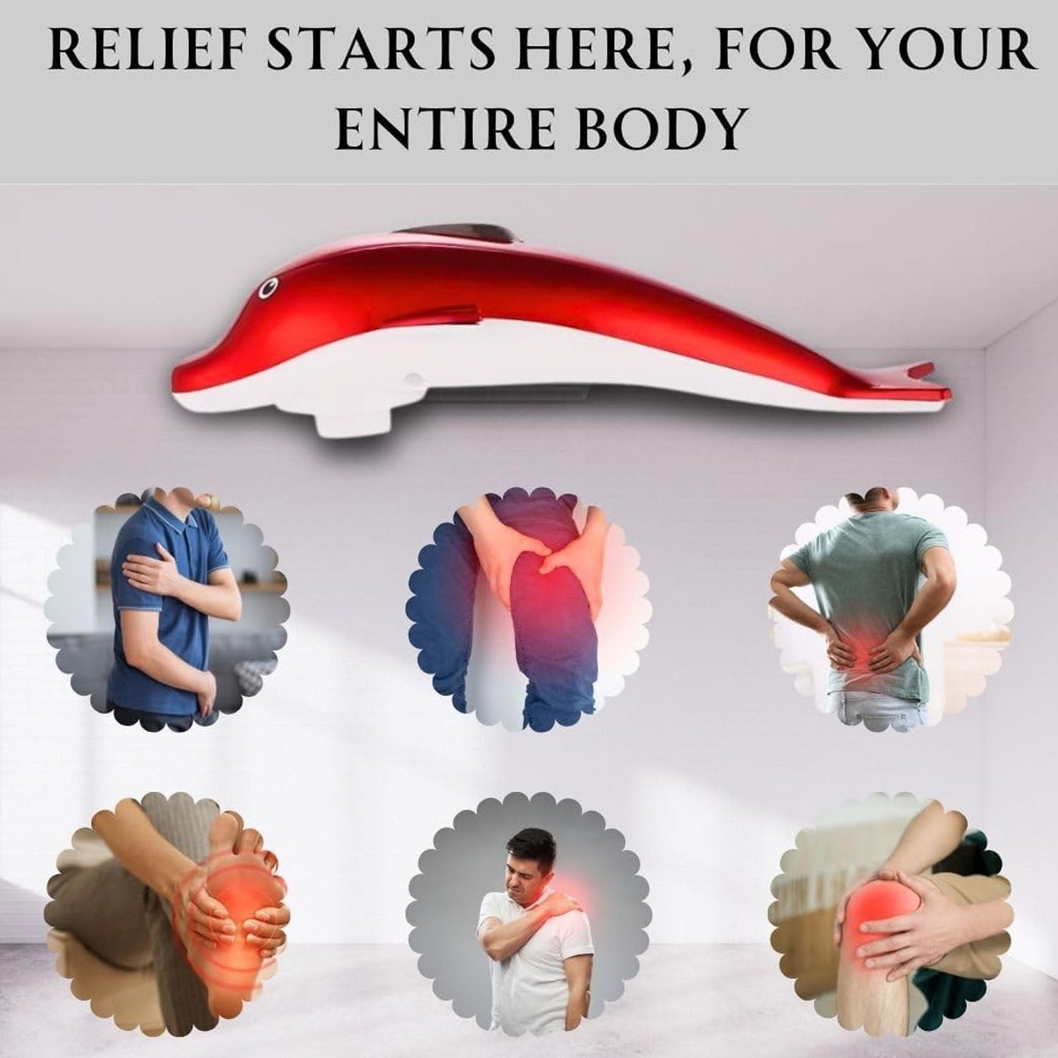 Electric Dolphin Handheld Massager (1 Pc)