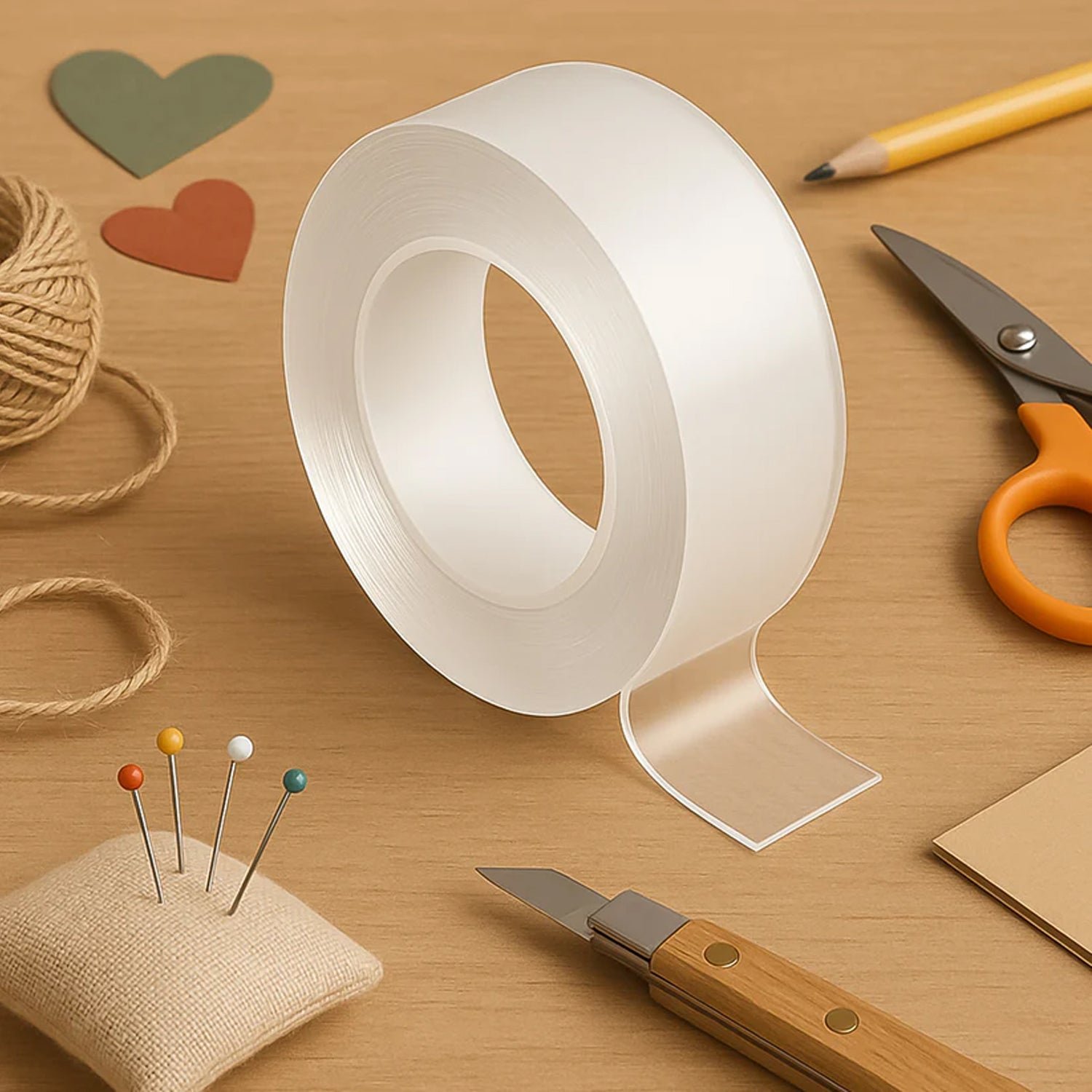 Strong Transparent Double-Sided Nano Adhesive Tape