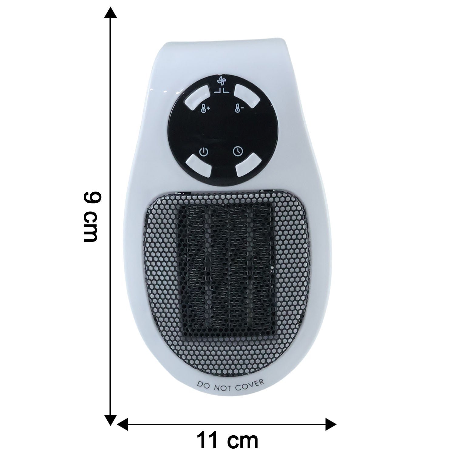500W Portable Wall Plug Room Heater Compact Electric Space Heater
