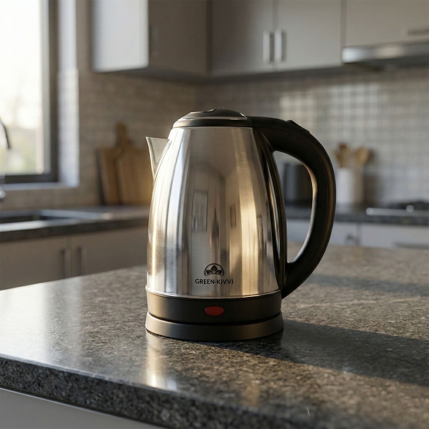 Electric Stainless-Steel Kettle (1800ML, 1 Pc)