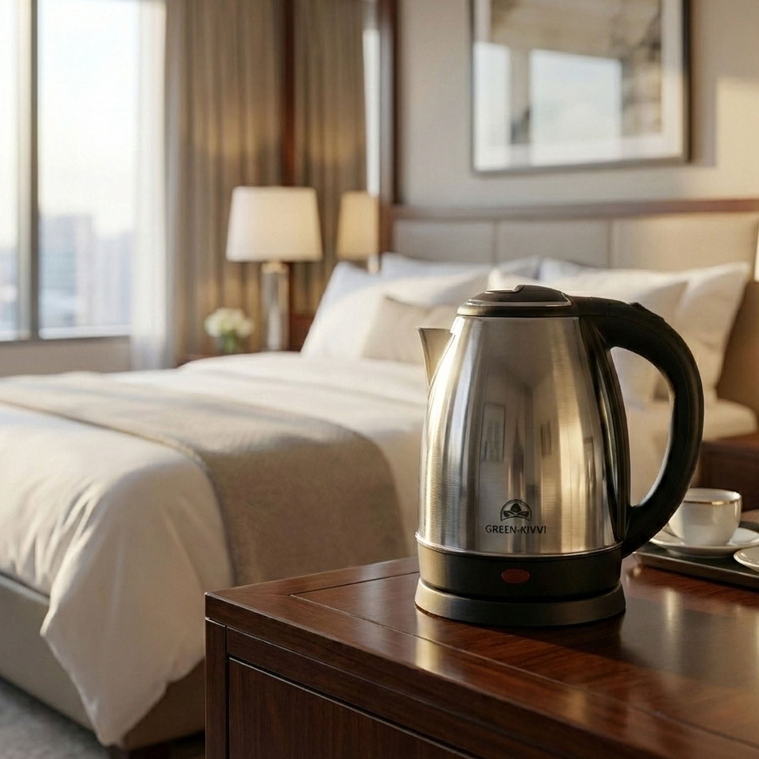 Electric Stainless-Steel Kettle (1800ML, 1 Pc)