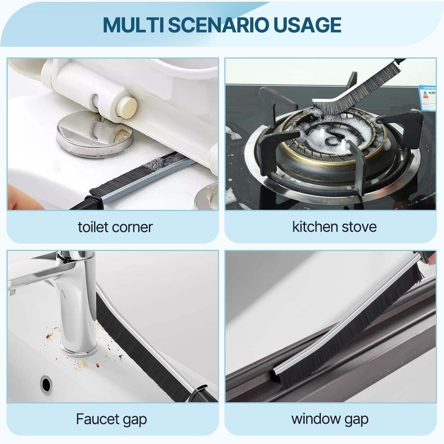 Long Handle Corner Cleaning Brush (2 Pc Set)