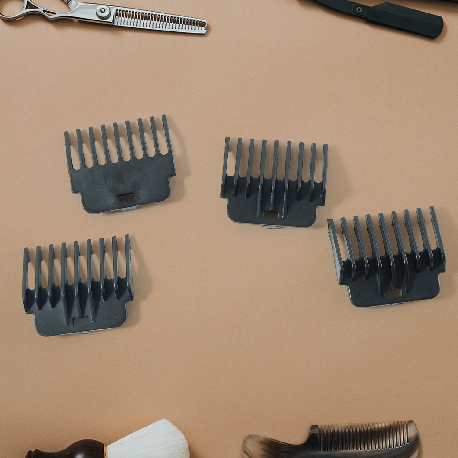 Electric Hair Trimmer with Precision Blade and Multiple Comb Attachments