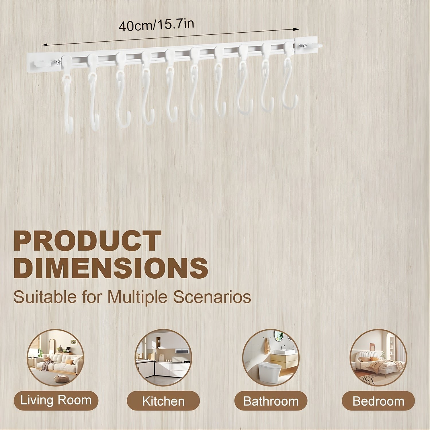 Wall Mounted Kitchen Storage Rack Set