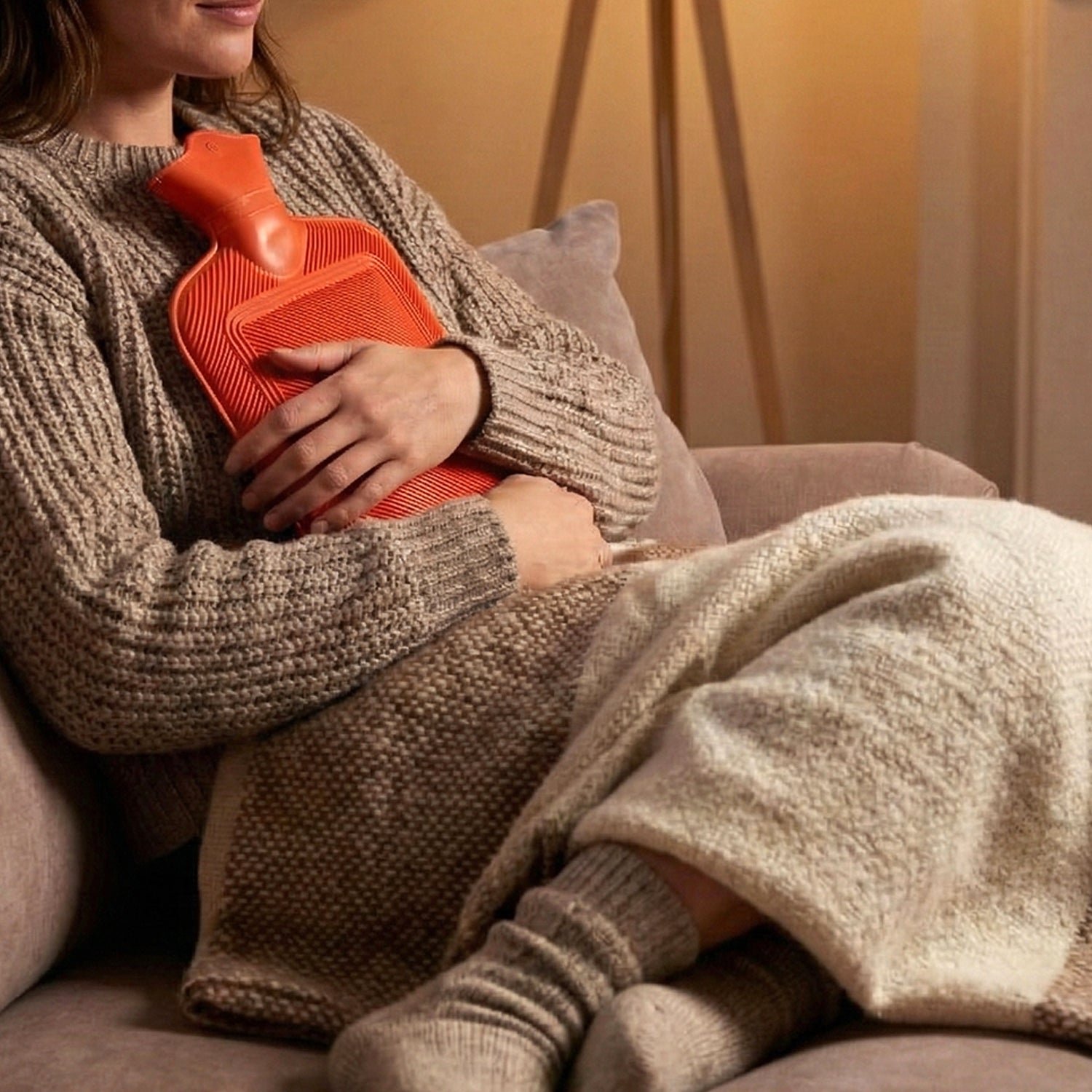 Premium Rubber Hot Water Bag for Pain Relief (31x18 Cm)