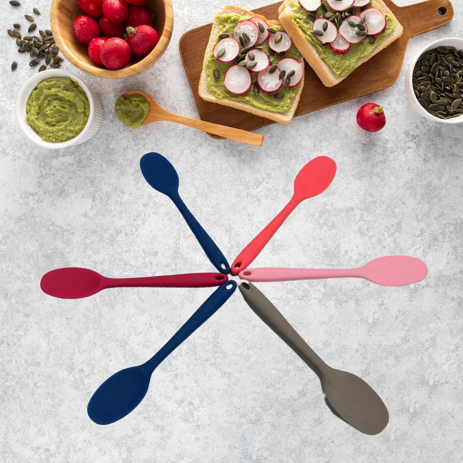 Multipurpose Silicone Spoon (6 Pcs Set)