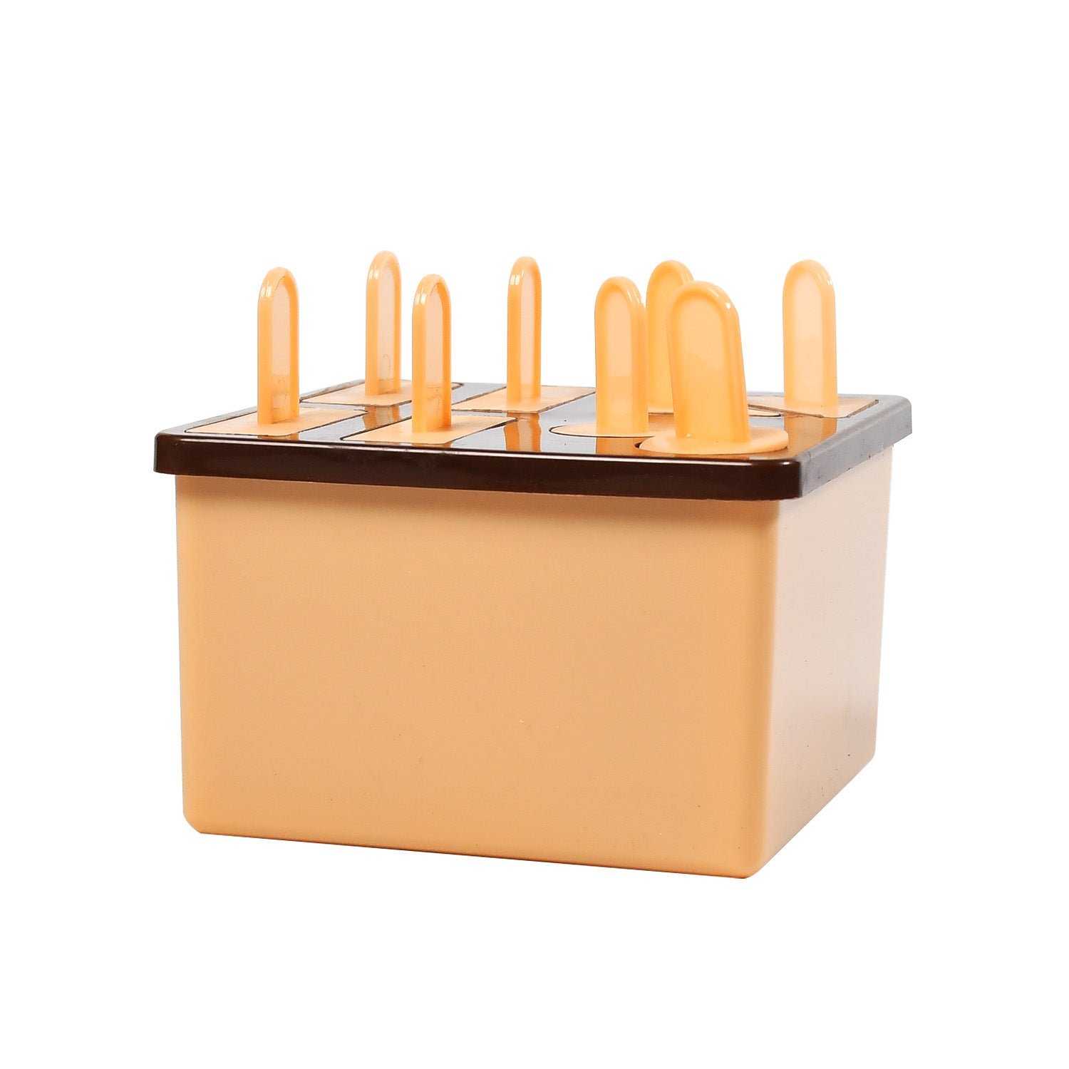 Plastic Kulfi Mold, Kulfi Molds 8 pcs Tray Ice Cream Mold (Brown Box)