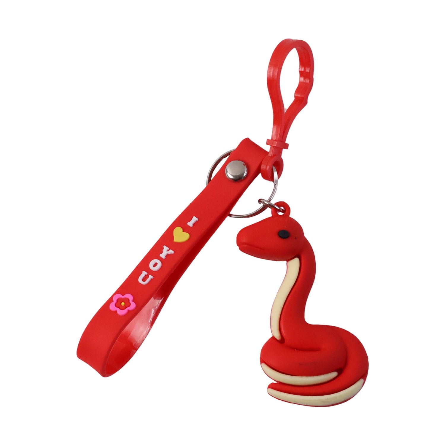 Cute Cartoon Snake Keychain (1 Pc)