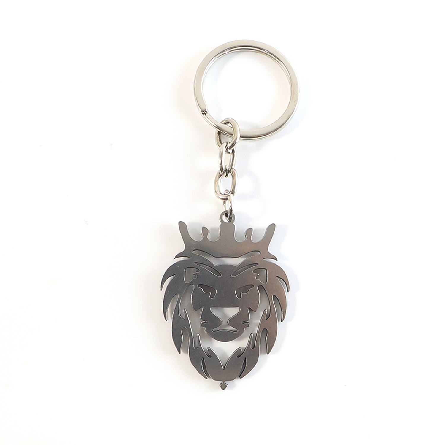 Stylish Metal Lion Head Keychain (1 Pc)