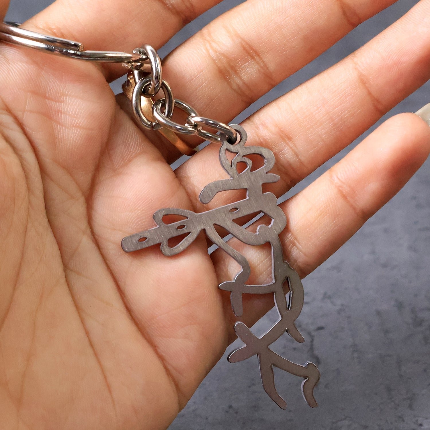 Divine Krishna Flute Design Metal Keychain (1 Pc)