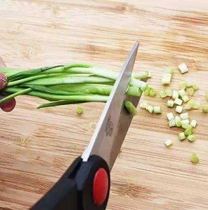 Kitchen Knife Set with Wooden Block and Scissors, Chhari (5 pcs, Black)