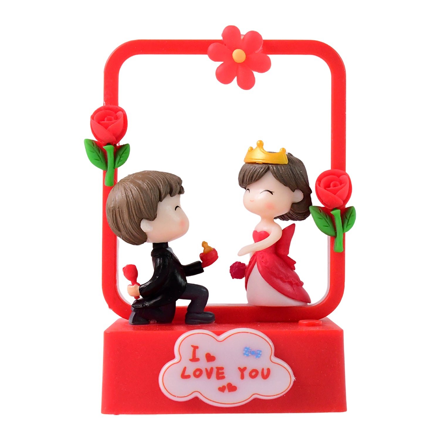 Romantic Couple Figurine with LED Light Showpiece (1 Pc)